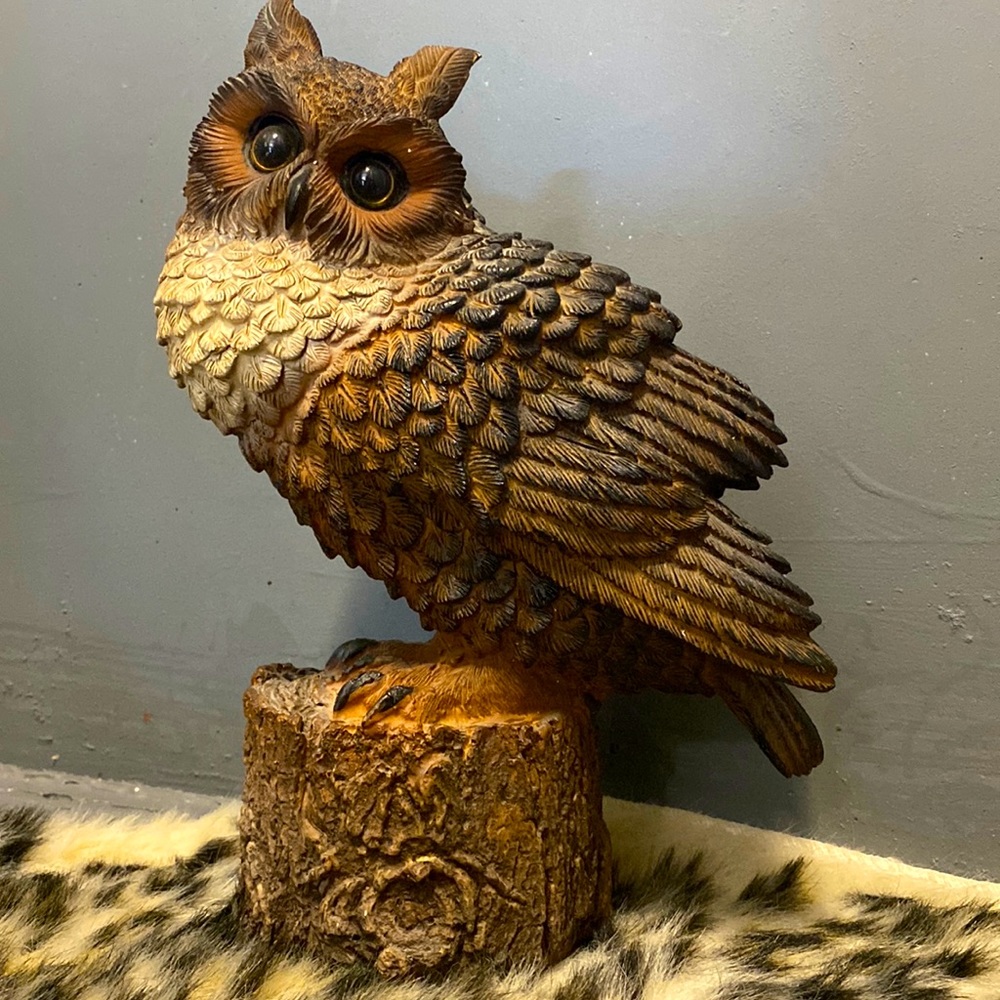 🆕Beautiful Michael Carr Handmade Great Horned Owl